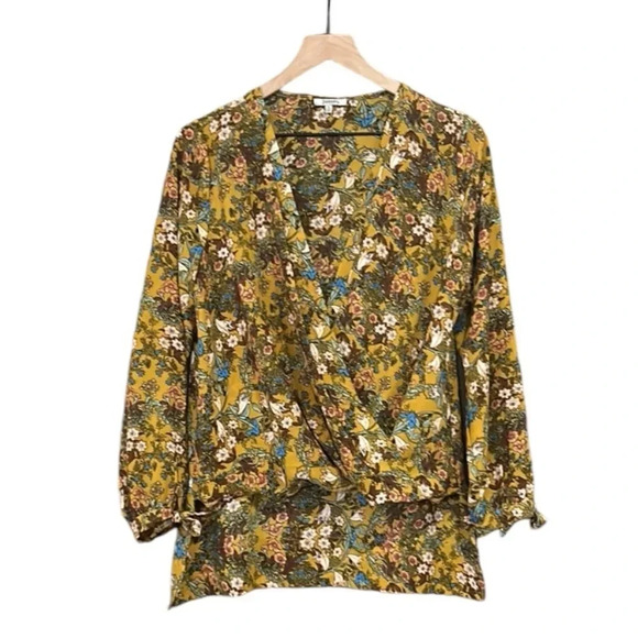 Jodifl Floral V-Neck Wrap High-Low Hem Top Blouse Small - Picture 12 of 12